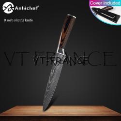 Set Couteau Japonais Pro Santoku Style Damas-Trancheur 32.5cm