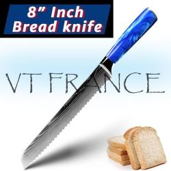 Couteau Japonais Pro Santoku Style Damas-Pain 32cm