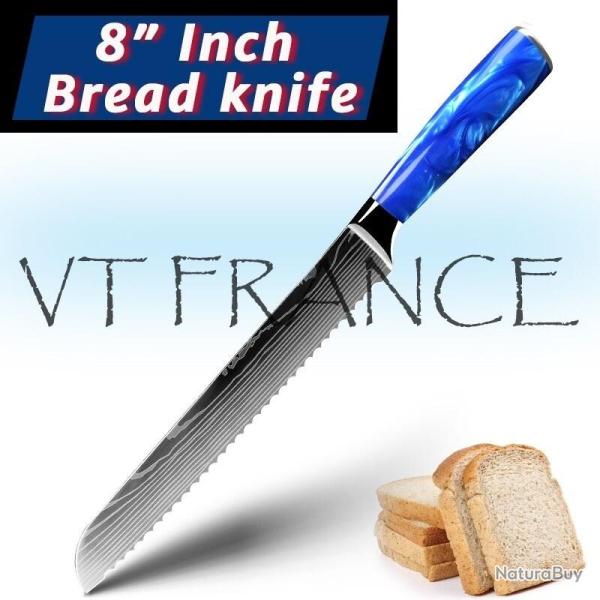 Couteau Japonais Pro Santoku Style Damas-Pain 32cm