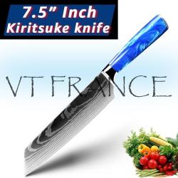 Couteau Japonais Pro Santoku Style Damas-Kiritsuke 33cm