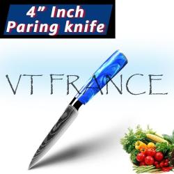 Couteau Japonais Pro Santoku Style Damas-Eplucheur 20cm