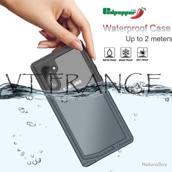 RedPepper Coque Etanche Anti Choc pour Samsung -Noir-Galaxy Note 8