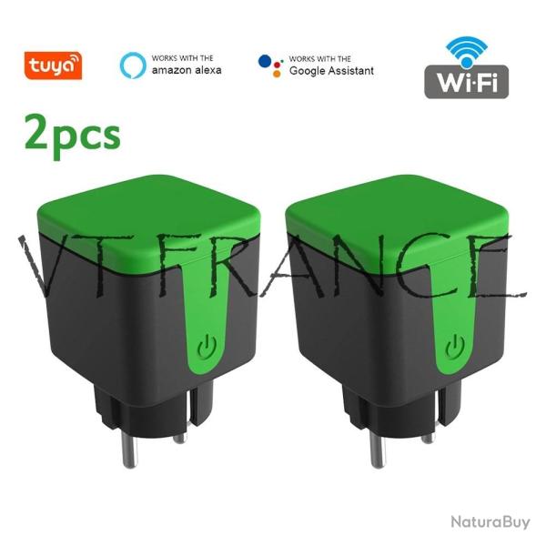 Prise Connectee Etanche Wifi Alexa Google Tuya-2pcs
