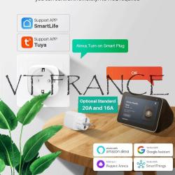 Prise Connectee Wifi Alexa Google Tuya SmartLife-1pc