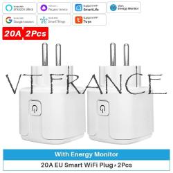 Prise Connectee Wifi Alexa Google Tuya SmartLife-2pcs
