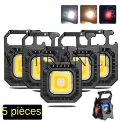 5 Porte Cle  LED COB Multifonction-D