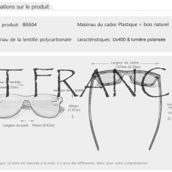 KINGSEVEN Lunettes Soleil Polarisee Wooden-Au Choix