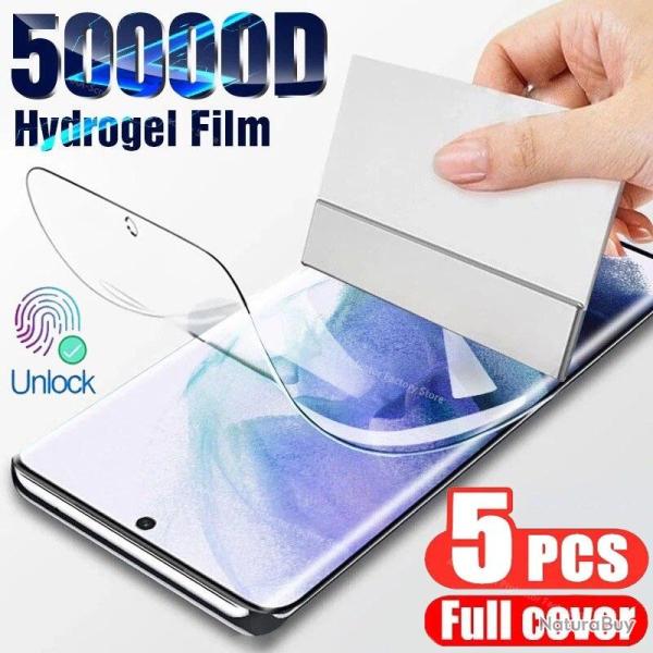 5 Film Hydrogel Protection Ecran pour Samsung-Au Choix