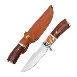 Couteau Chasse Camping Cuisine Etui Cuir-F