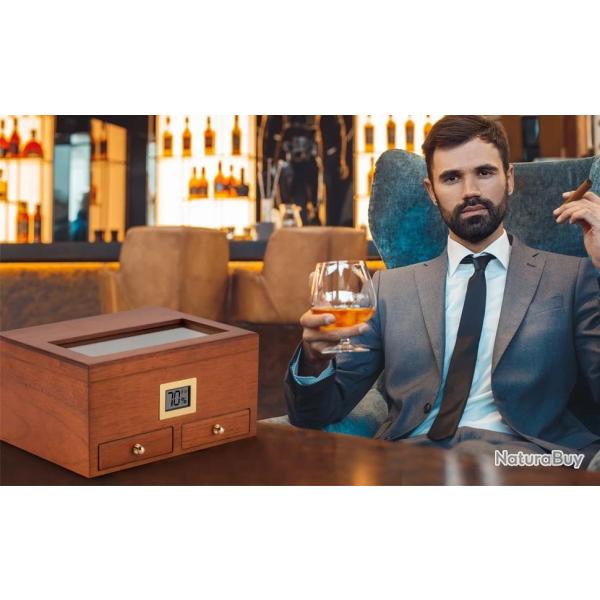 Cave a Cigares Humidor Cedre Massif -A 25/50 Cigares
