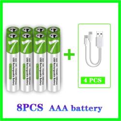Batterie Lithium-Ion AAA Rechargeable USB-C 1.5V 750mWh-8pcs