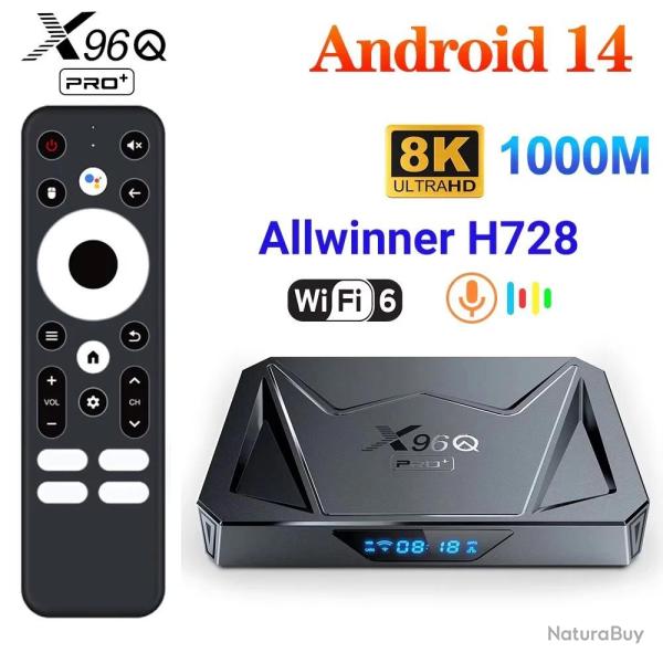 Smart TV Box 8K Android 14 X96Q PRO PLUS H728-2GB/16GB