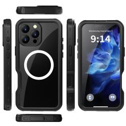 RedPepper Coque Waterproof Anti Choc pour iPhone -Noir-iPhone 16 Plus