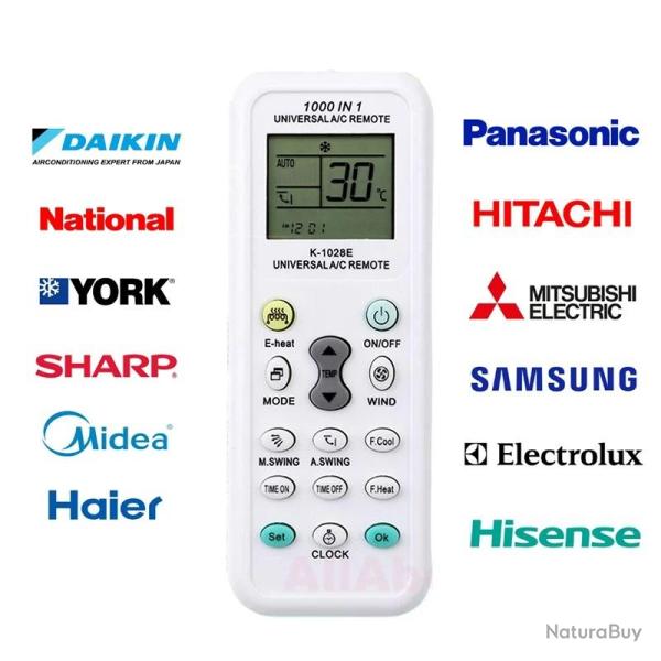 Telecommande Universelle pour Climatiseur-K-1028E