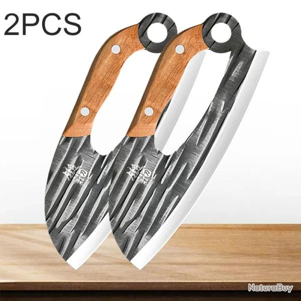 Couteau de Chef Pro a Trancher Hachoir  22cm -2pcs