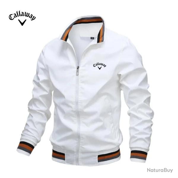 Callaway GOLF Blouson Brode Sport -Blanc-Au Choix