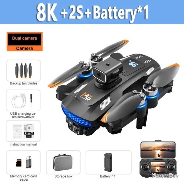 Drone Pro 8K GPS 5G Wifi 2 Cameras  -1 Batterie