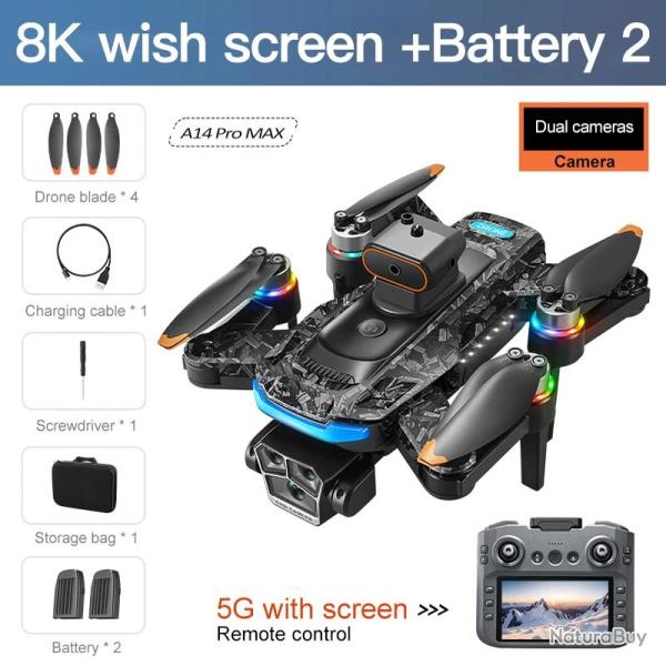 Xiaomi Drone Pro 8K Wifi GPS 3 Cameras-2 Batteries