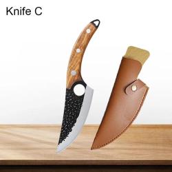 Couteau Pro Chasse Cuisine Chef  Forge Main Martele-C