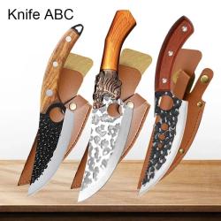 Couteau Pro Chasse Cuisine Chef  Forge Main Martele-ABC