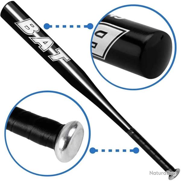 Batte de Baseball Aluminium 53cm-Noir