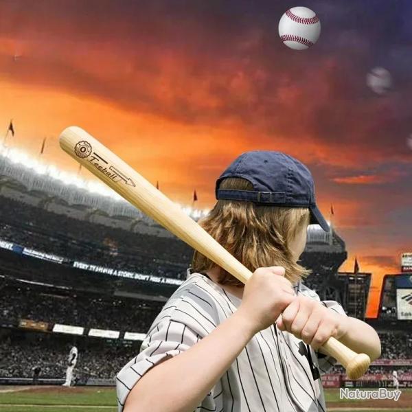 Batte de Baseball Pro Bois Massif-54cm