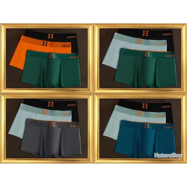 Superbe Boxer Sous Vetement de Luxe style Fashion-3pcs