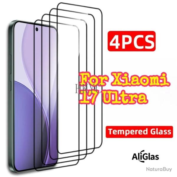 4 Ecran Protecteur Verre Trempe pour XIAOMI-17 ULTRA