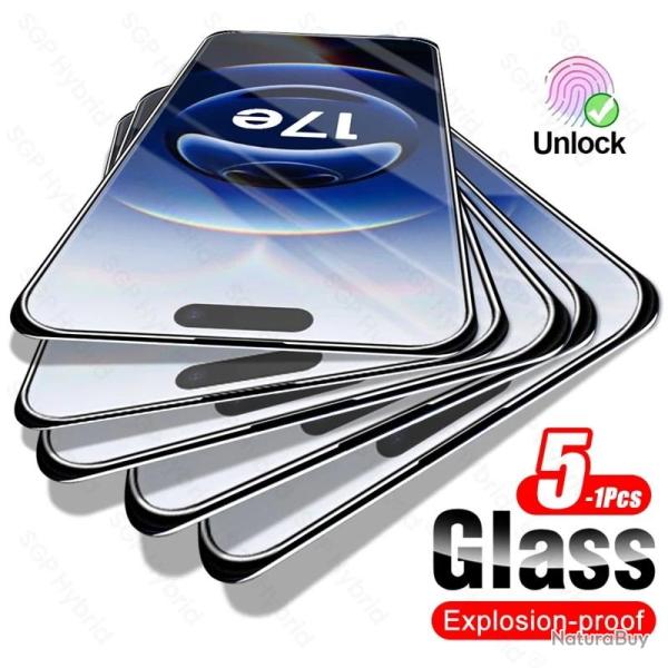 5 Protection Ecran Verre Trempe Anti Rayure pour iPhone -iPhone 17e