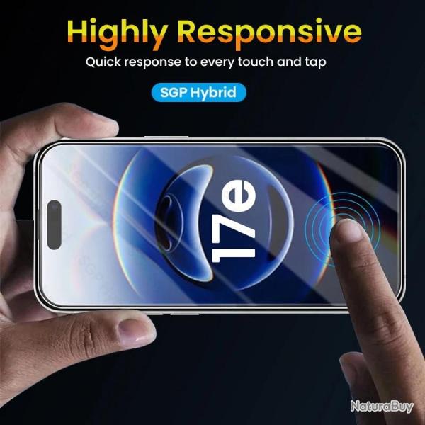 4 Ecrans Protecteur Verre Trempe Incassable pour iPhone -iPhone 17e