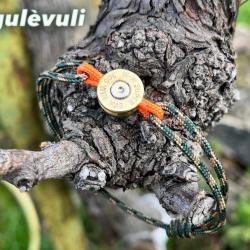 Bracelet paracorde avec v&eacute;ritable douille Braccialucciu rigul&egrave;vuli