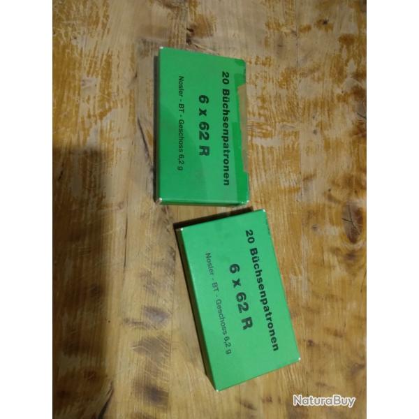 Munitions en calibre 6x62r fr�res neuves