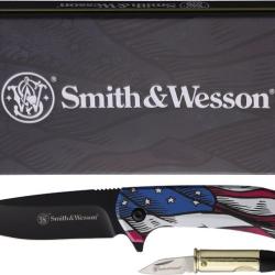Coffret Couteaus pliants Smith & Wesson et couteau balle