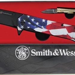 Coffret Couteaus pliants Smith & Wesson et couteau balle America's Heroes
