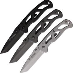 Set de trois couteaux pliants Smith & Wesson Extrem OPS