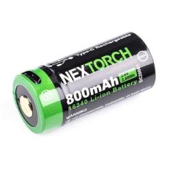 BATTERIE RECHARGEABLE NEXTORCH 16340 (RCR123) 800 MAH USB-C