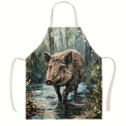 Tablier de cuisine avec un design cr&eacute;atif en sanglier