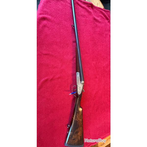 Splendide fusil juxtapos� Aya � Platine cal 12/70