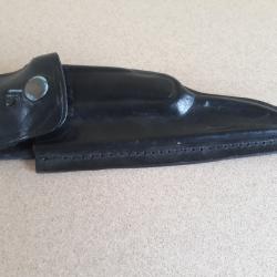 etuit cuir ancien pour couteau de chasse lagiole