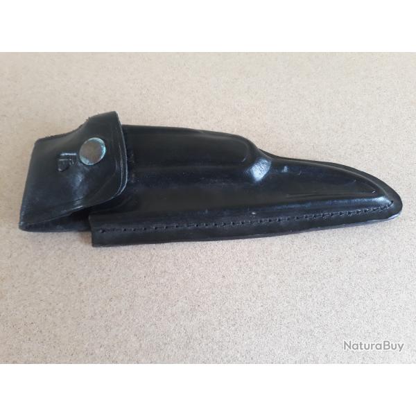 etuit cuir ancien pour couteau de chasse lagiole