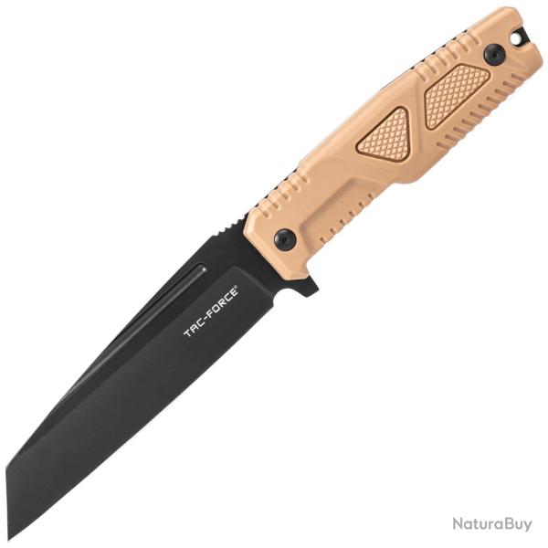 Couteau Tactique Tac Force Fixed Blade Brown