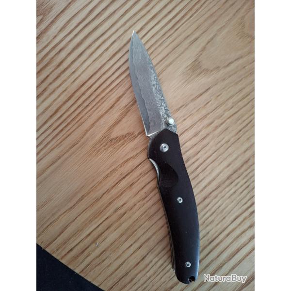 Couteau lame damas