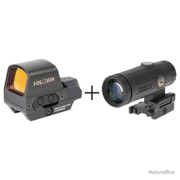 Holosun Pack Reflex 510C + Magnifier HM3X - R�ticule: Rouge