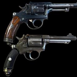 rare revolver type 1882 suisse calibre 7,5 suisse fabrication belge en taille r&eacute;duit.  rare.