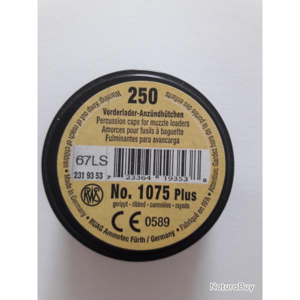 Boite de 250 Amorces RWS 1075 plus