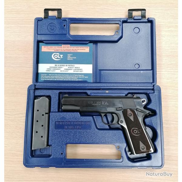 Pistolet COLT 1911 MK IV Serie 80 GOUVERNEMENT MODEL calibre 45 ACP