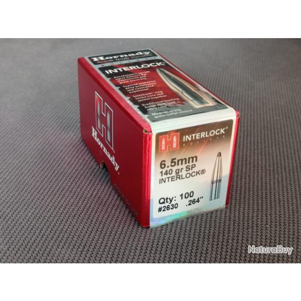 Ogives 140 gr SP 6.5mm interlock #2630