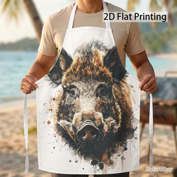 Tablier de cuisine avec un design cr�atif avec sanglier