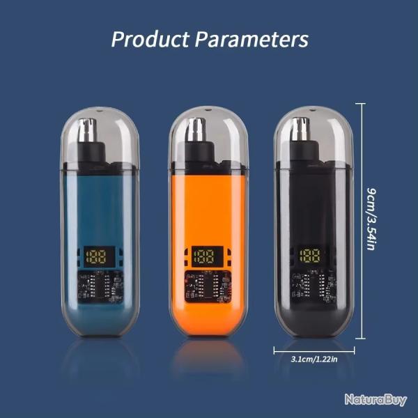 Tondeuse �lectrique Portable 2 en 1 pour homme oreilles et nez Nose Trimmer Noir