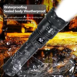 Lampes de poche LED haute puissance lampe torche Rechargeable USB ABS